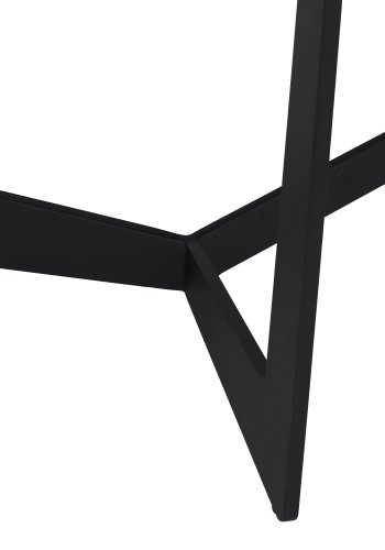 Esstisch Tokyo, mit 1 Einlegeplatte – schwarzes Eichenfurnier und Metall (200(250)x100)