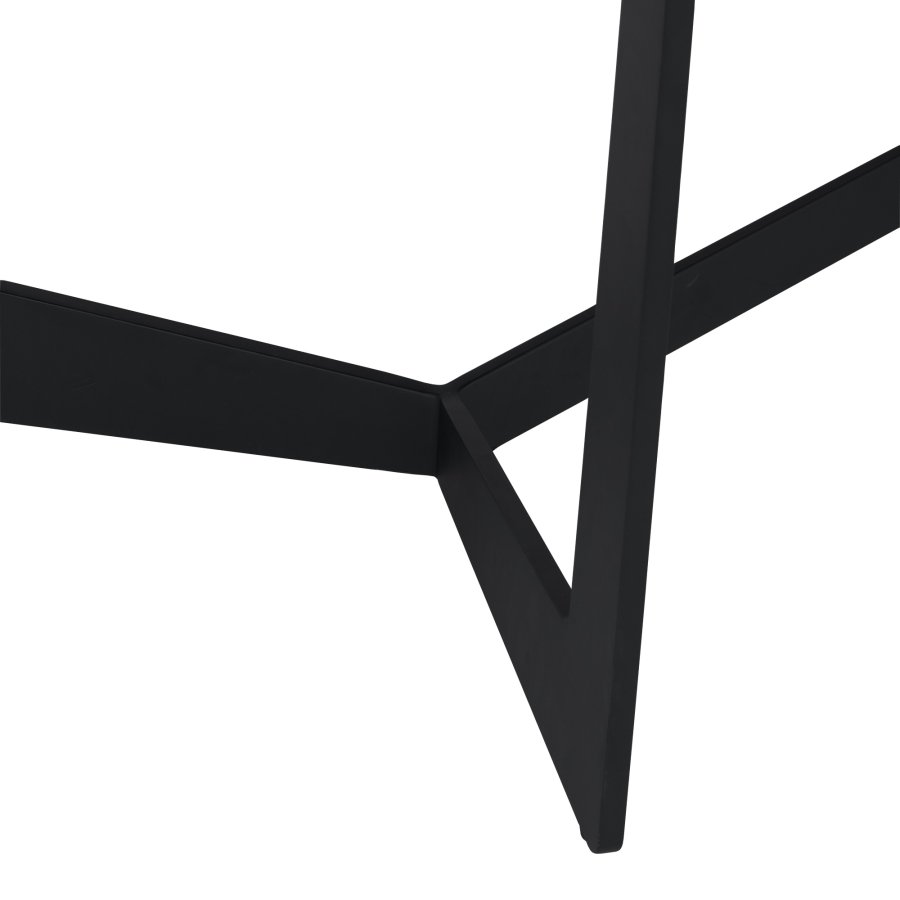 Esstisch Tokyo, mit 1 Einlegeplatte – schwarzes Eichenfurnier und Metall (200(250)x100)