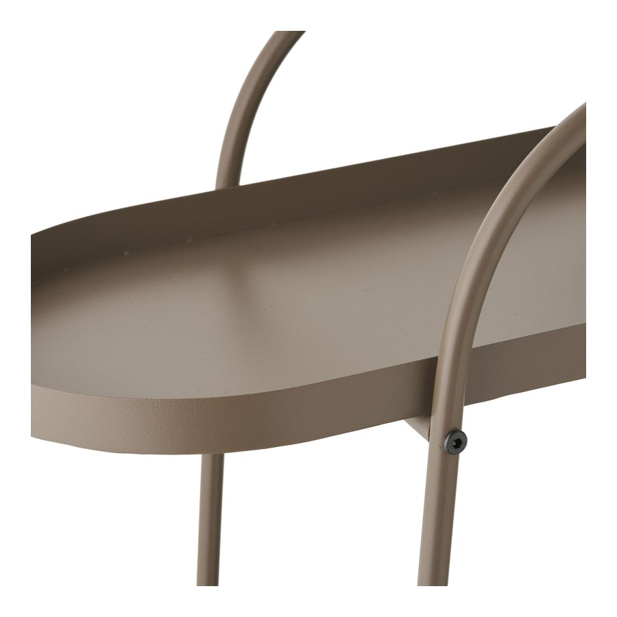 HOUSE NORDIC Empoli barvagn, med 2 hyllplan och hjul - brunt st�l (60x27,5)