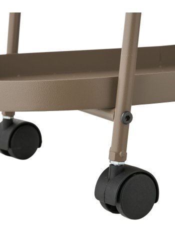 HOUSE NORDIC Empoli barvagn, med 2 hyllplan och hjul - brunt st�l (60x27,5)