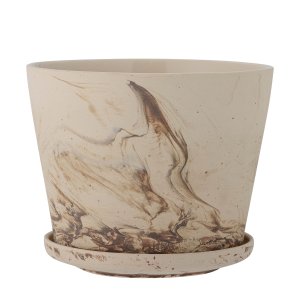 BLOOMINGVILLE Stacy Urtepotte m/Underskl, Brun, Stentj