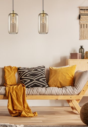 TK Marco taklampe - brunt glass 