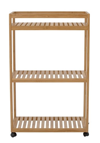 BLOOMINGVILLE Aden bokhylle, m. hjul - naturlig bambus (H: 85cm)