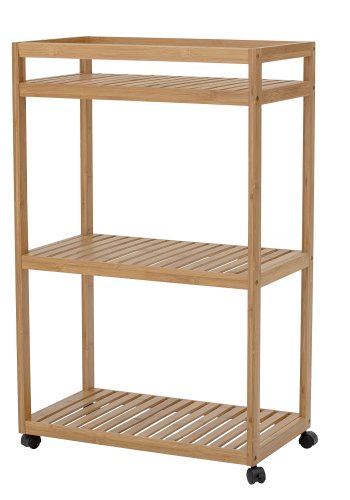 BLOOMINGVILLE Aden bokhylle, m. hjul - naturlig bambus (H: 85cm)