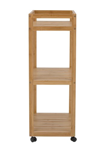 BLOOMINGVILLE Aden bokhylle, m. hjul - naturlig bambus (H: 85cm)
