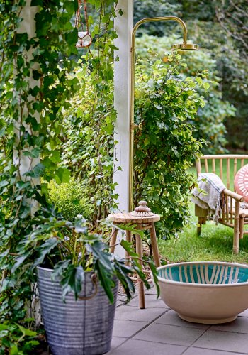 BLOOMINGVILLE Evar Blumentopfabdeckungen, Grau, verzinktes Eisen, 2er-Set