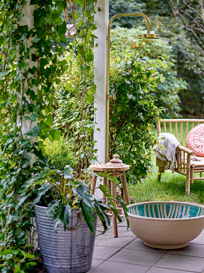 BLOOMINGVILLE Evar Blumentopfabdeckungen, Grau, verzinktes Eisen, 2er-Set