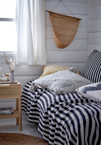 BLOOMINGVILLE Ri Wanddekoration, Natur, Bambus B: 16cm, H: 43cm, L: 47cm