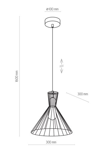 TK Sahara taklampe - gull metall