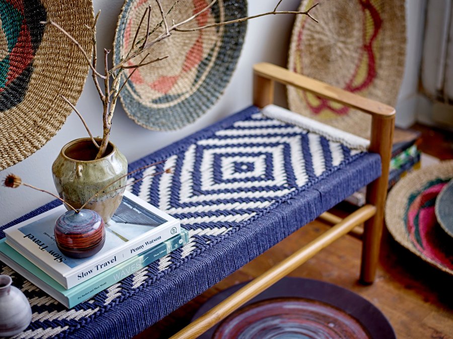 CREATIVE COLLECTION Maes Vase, Blau, Steingut