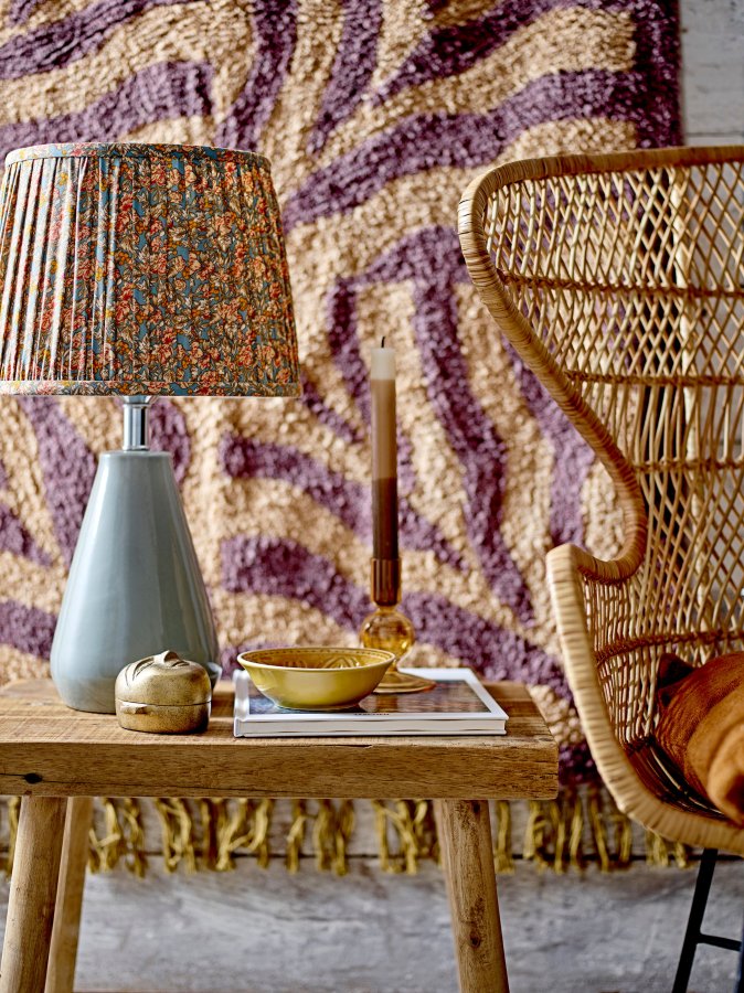 BLOOMINGVILLE Etty Tischlampe, Grün, Steingut