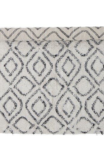 BLOOMINGVILLE Katie teppe, hvit, bomull B: 90 cm, L: 150 cm