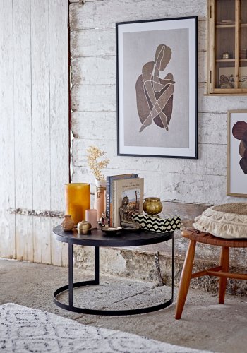 BLOOMINGVILLE Katie teppe, hvit, bomull B: 90 cm, L: 150 cm