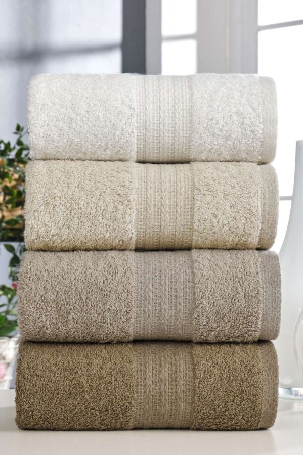 NORDV&Auml;RK Rainbow - Brunt h�ndklesett (4 stk)