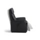 Alexander hvilestol, 2 motorer - sort kunstskinn og hjul