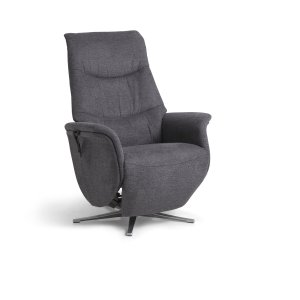 Vincent vilstol, 2 motorer, armstöd, tiltfunktion, fotpall - antracitgr tyg och silveraluminium