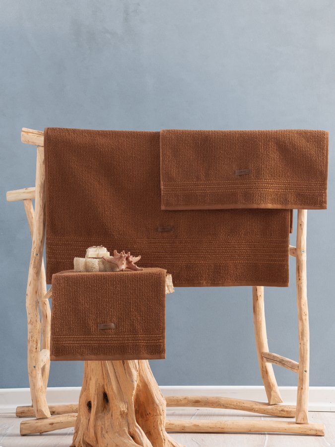 NORDV&Auml;RK Wellness - Brunt h�ndklesett (3 stk)