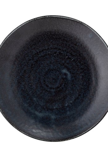 BLOOMINGVILLE Yoko Tallerken, Svart, Porselen, sett med 4, D24xH3 cm