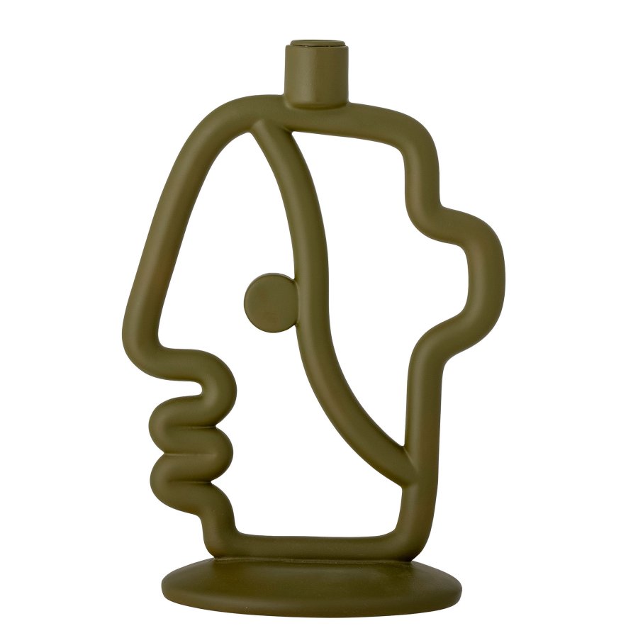 BLOOMINGVILLE Flavie Kerzenhalter, Grün, Polyresin