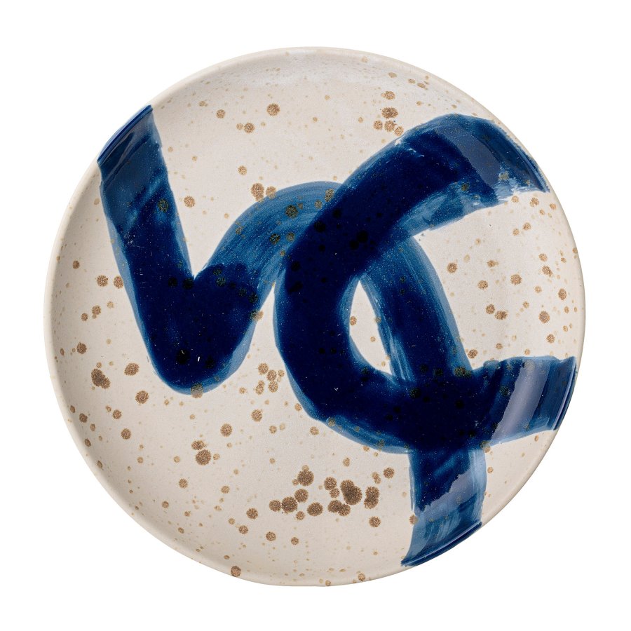 BLOOMINGVILLE Ozcar Wanddekoration, Blau, Steingut H: 5cm, D: 30cm