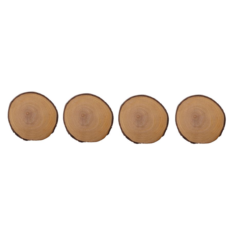 BLOOMINGVILLE Sohm Untersetzer, Braun, Mahagoni, 4er-Set