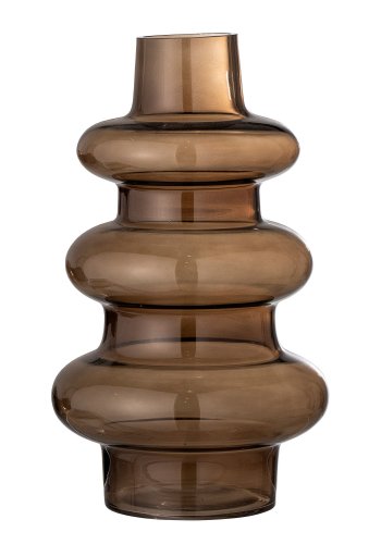 BLOOMINGVILLE Rauke Vase, Braun, Glas