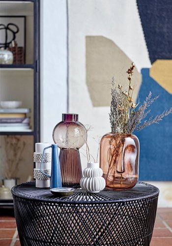 BLOOMINGVILLE Barrit Vase, Weiß, Steingut