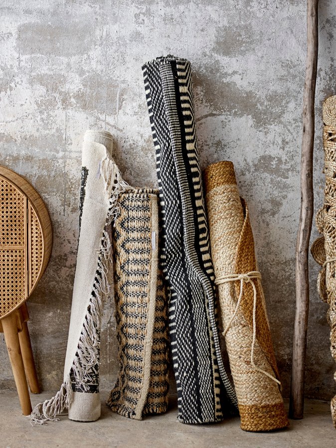 BLOOMINGVILLE Birkenteppich, Braun, Jute D: 90cm