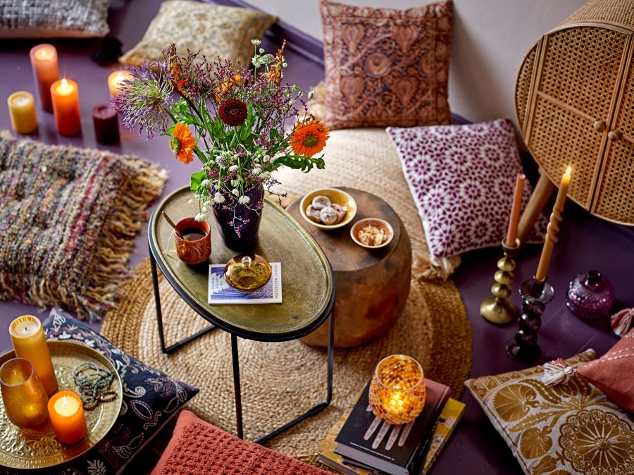 BLOOMINGVILLE Birkenteppich, Braun, Jute D: 90cm