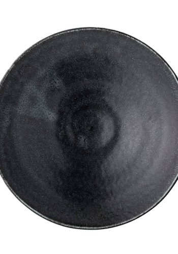 BLOOMINGVILLE Yoko Teller, Schwarz, Porzellan, 4er-Set, D16xH3 cm