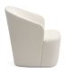Louie lounge svingstol, med armlener - elfenbens polyesterstoff