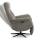 Storm recliner stol, manuel, m. armln, vippefunktion, fodskammel - taupe polyester stof/sort metal