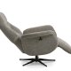 Storm recliner stol, manuel, m. armln, vippefunktion, fodskammel - taupe polyester stof/sort metal