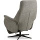 Storm recliner stol, manuel, m. armln, vippefunktion, fodskammel - taupe polyester stof/sort metal