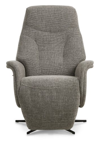 Storm recliner stol, manuel, m. armln, vippefunktion, fodskammel - taupe polyester stof/sort metal
