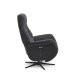 Storm recliner stol, m. 2 motorer, armln, vippefunktion, fodskammel - antracitgr stof, sort metal