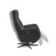 Storm recliner stol, m. 2 motorer, armln, vippefunktion, fodskammel - antracitgr stof, sort metal
