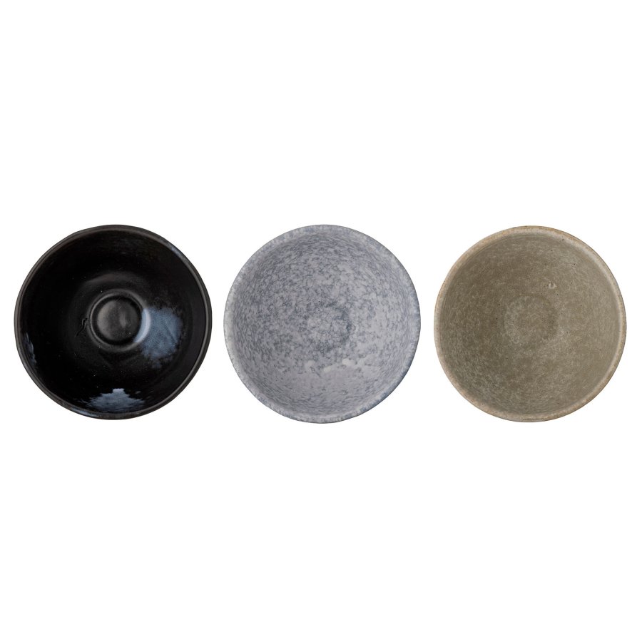 BLOOMINGVILLE Elia Schüssel, Blau, Steingut, 3er-Set