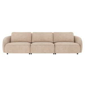ROWICO Norris soffa 4-sits ljusbeige tyg Anna #2 (c3)