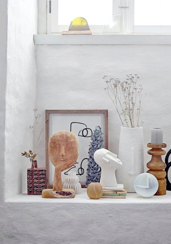 BLOOMINGVILLE Kawal Deco-skulptur, bl, stengods