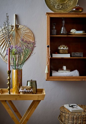 BLOOMINGVILLE Adlene bakkebord, rektangulr - natur bambus (45x30)