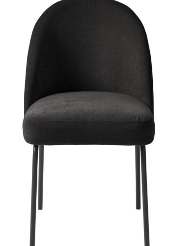 Creston spisebordsstol - nsten sort chenille og sorte ben
