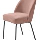 Creston spisebordsstol - rose chenille og sorte ben
