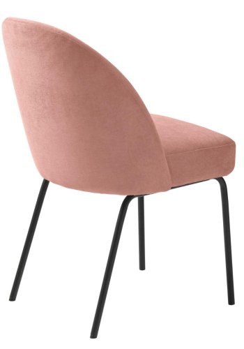 Creston spisebordsstol - rose chenille og sorte ben