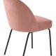 Creston spisebordsstol - rose chenille og sorte ben