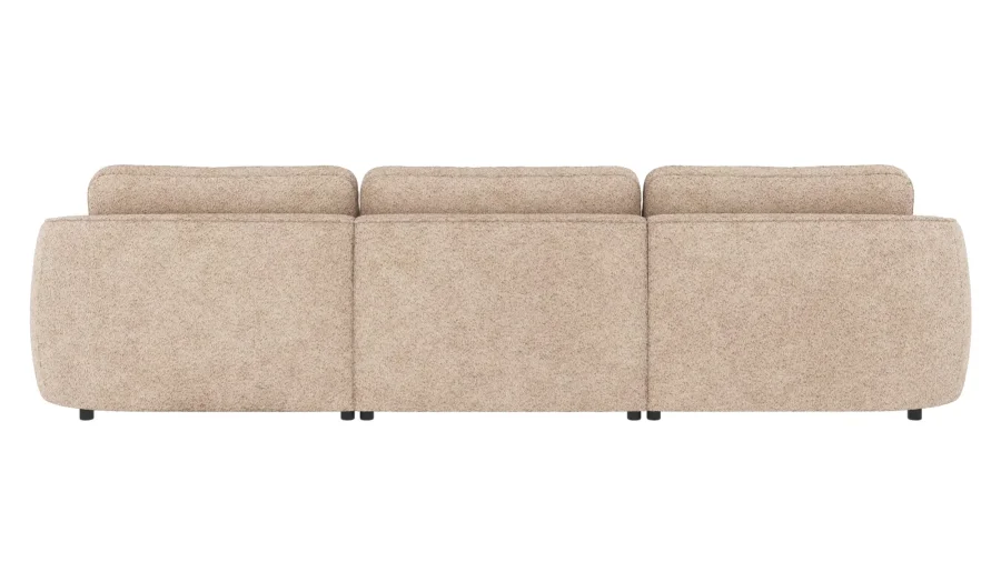 ROWICO Norris soffa 4-sits sch�slong R ljusbeige tyg Anna #2 (c3)