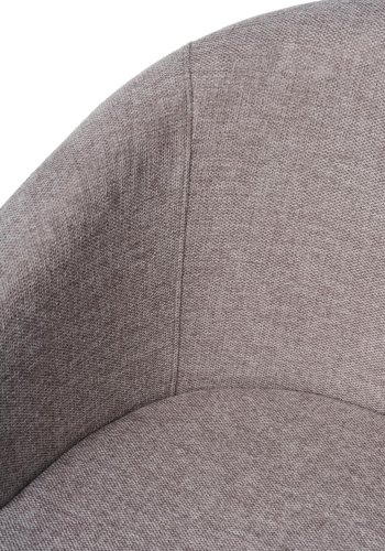 Easton spisebordstol, m. armlen - lys grtt stoff og sorte ben