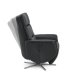 Nicolai hvilestol, 3 motorer, armlener, vippefunksjon, fotskammel - svart semianilinskinn, metall