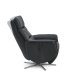 Nicolai hvilestol, 3 motorer, armlener, vippefunksjon, fotskammel - svart semianilinskinn, metall