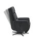 Nicolai hvilestol, 3 motorer, armlener, vippefunksjon, fotskammel - svart semianilinskinn, metall